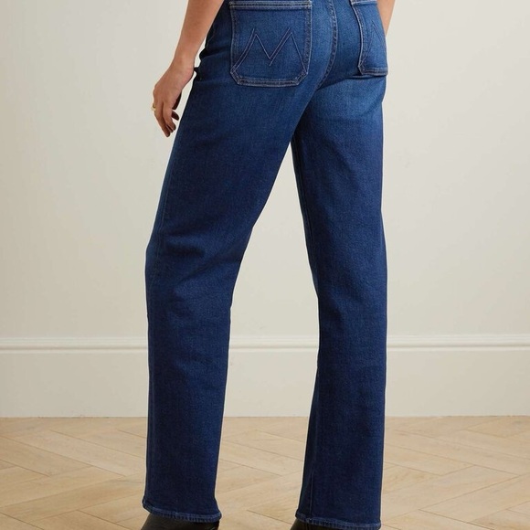 Mother Patch Pocket Rambler Zip high-rise straight-leg jeans size 27 - Picture 3 of 6
